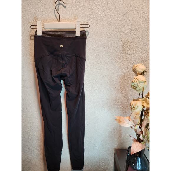 Lululemon Principal Dancer Golden Lining Tight black Limited edition  high‎ rise - Picture 2 of 4